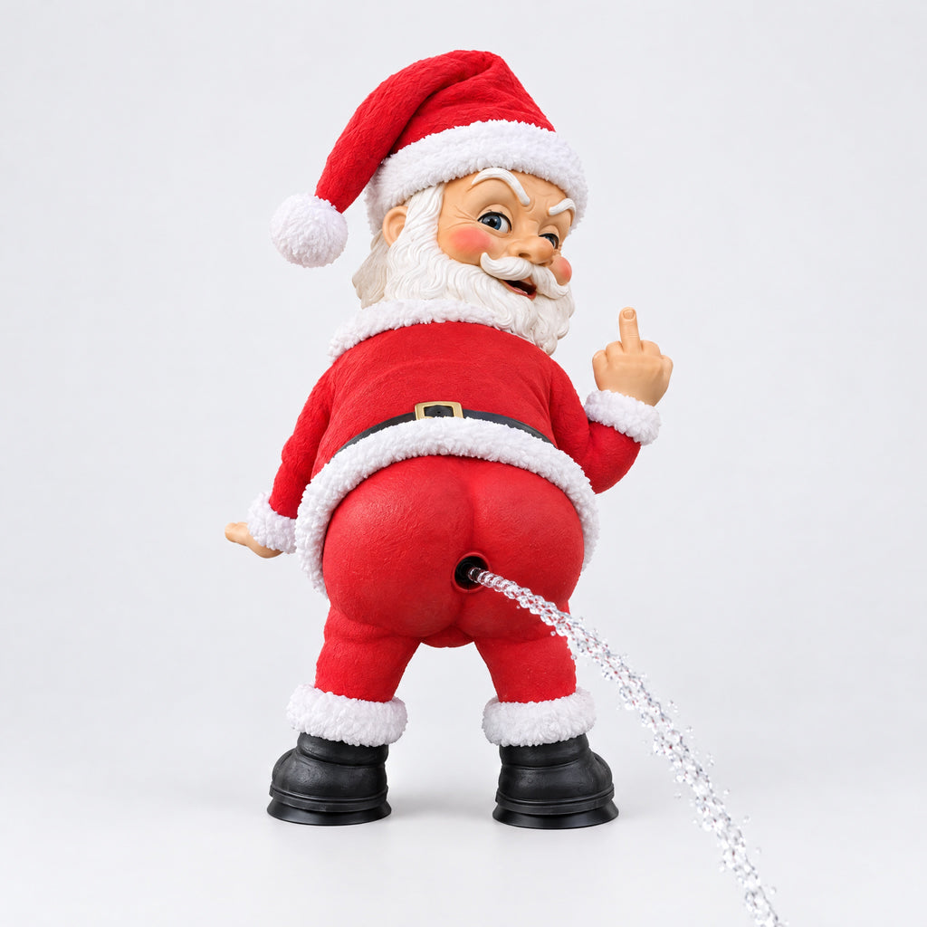 Santa Spray figurine spraying water, studio shot