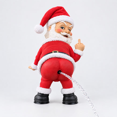 Santa Spray figurine spraying water, studio shot