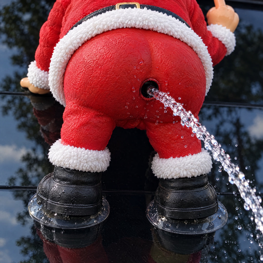 Santa Spray suction-cup boots on the rear window