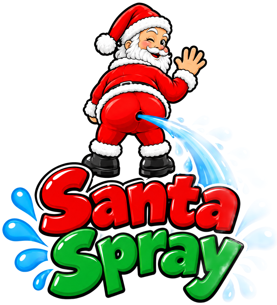 Spraying Santa